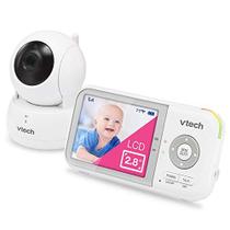 VTech VM923 Video Baby Monitor com 19 horas de duração da bateria, 1000 pés de longo alcance, Pan-Tilt-Zoom, visão noturna aprimorada, tela de 2,8 ", conversa de áudio de 2 vias, sensor de temperatura, modo de economia de energia e canções de ninar