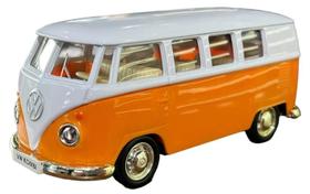 Vw Kombi Nacional metal 1962 Rmz 1:32 Laranja