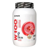 W100 Whey Concentrado - 900g - Nutrata - Morango