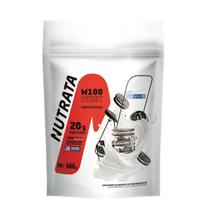 W100 Whey Concentrado Cookies e Cream Nutrata Refil 900g