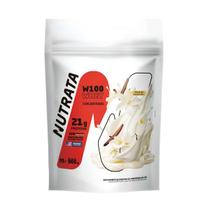 W100 Whey Concentrado Creme de Baunilha Nutrata Refil 900g