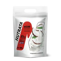 W100 Whey Concentrado Creme de Coco Nutrata Refil 900g