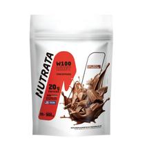 W100 Whey Concentrado Duplo Chocolate Nutrata Refil 900g