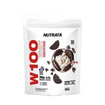 W100 Whey Concentrado Sabor Cookies e Cream 900g Nutrata W100 Whey Concentrado Sabor Cookies e Cream 900g Nutrata