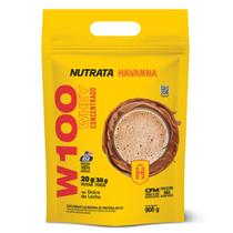 W100 Whey Nutrata Havanna Doce d Leite 100% Concentrado 900g Refil