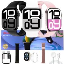 W11 X Smart Watch Inteligente Recebe Notificação Chamada Responde Whatsss Musicas Kit Completo