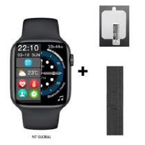 W27 Pro Watch7 Relógio Smartwatch Mod. 2022 I w o W27 Pro Serie 7 Português + Pulseira Milanese + Película - WATCH-IWO