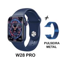W28 Pro Relógio Smart Watch8 Serie 8 Microwear 44mm com Pulseira Metal Extra