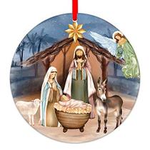 WaaHome Presépio Cena natalina Ornamentos de Natal 3'' Ornamentos Religiosos de Natal Ornamentos Cristãos para Enfeites de Árvore de Natal Presentes