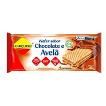 Wafer Lowçucar Sabor Chocolate e Avelã Sem Açucar Diet Zero Lactose Bolacha Biscoito 115G