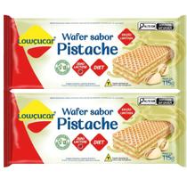 Wafer Lowçucar Zero Açucares Sabor Pistache 115G Kit com 2