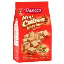 Wafer mini cubos de avela balocco 125g Wafer mini cubos de avela balocco 125g