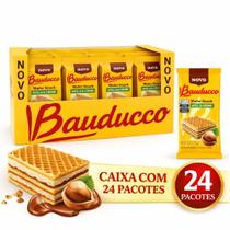 Wafer Mini Snack Bauducco Avelã 20g Biscoito Wafer Crocante com Recheio Cremoso, Lanchinho Prático Wafer Mini Snack Bauducco Avelã 20g Biscoito Wafer Crocante com Recheio Cremoso, Lanchinho Prático