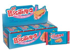 Wafer Passatempo Mini Lanchinho Morango C/ 28u 560g Wafer Passatempo Mini Lanchinho Morango C/ 28u 560g