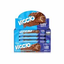 Wafer Sabor Dark Chocolate Meio Amargo Roll Zero Display com 10 unidades de 30g - Viccio
