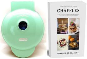 Waffle Iron Dash MINI Aqua de 4 polegadas com livro de receitas