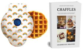 Waffle Iron Dash MINI Rainbow de 4 polegadas com livro de receitas Charmed