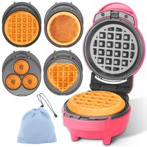 Waffle Maker Baker's Friend 4 em 1 Mini Donut Red