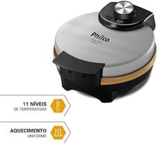 Waffle Maker Philco Maxx Gold PWM02PG 11 Níveis Temperatura