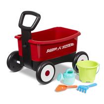 Wagon Radio Flyer My 1st com ferramentas de praia e jardim de 1 a 4 anos