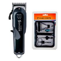 Wahl Senior Cordless Máquina de Corte Sem Fio Profissional com 3 Pentes + Brinde Mini Estojo Manicure Marco Boni
