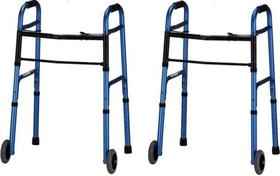 Walker Lumex ColorSelect Adult com rodas azuis, pacote com 2 Walker Lumex ColorSelect Adult com rodas azuis, pacote com 2