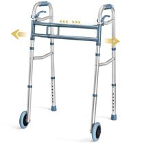 Walker Medical king Walkers para idosos, alumínio, 2 rodas
