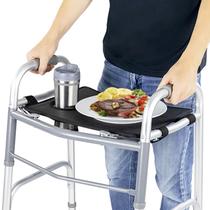 Walker Tray Vive para andador dobrável com porta-copos preto