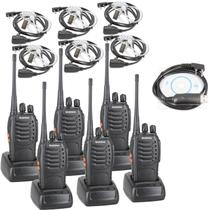 Walkie Talkie BAOFENG BF-888S de longo alcance 16CH com fone de ouvido x6