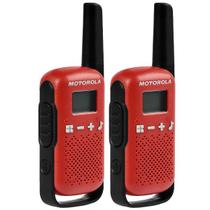 Walkie Talkie Ie Motorola T110BR 22 Canais/25 KM - Preto/Vermelho