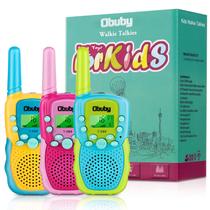 Walkie Talkie Infantil 3km 22 Ch. c/ Lanterna LCD e Presente p/ Meninas e Meninos (Obuby)