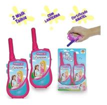 Walkie Talkie Infantil Brinquedo Princesa Pilha c/ Lanterna ANATEL - Dm Toys