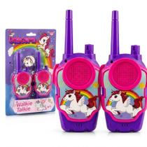 Walkie Talkie Infantil Unicórnio Rádio Comunicador Rosa Kit (Rosa-chiclete) Walkie Talkie Infantil Unicórnio Rádio Comunicador Rosa Kit (Rosa-chiclete)