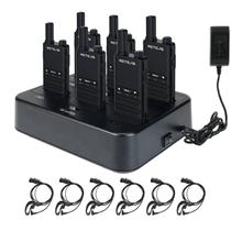 Walkie Talkie Retevis B3B com microfone e carregador de 6 vias, pacote com 6 Walkie Talkie Retevis B3B com microfone e carregador de 6 vias, pacote com 6