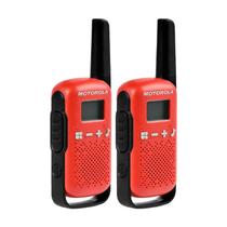 Walkie Talkie Talk Motorola T-110 16MIL-25KM - Preto e Vermelho (Pilha AAA(3)