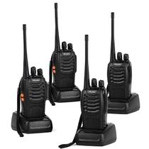 Walkie Talkies Ansoko 888S UHF 2W, 16 canais, recarregáveis, pacote com 4