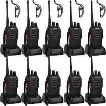 Walkie Talkies Ansoko ASK-888S de longo alcance, 2W UHF, 16 canais, pacote com 10