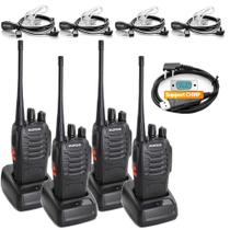 Walkie Talkies BAOFENG BF-888S de longo alcance, 2-5 km, pacote com 4