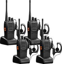 Walkie Talkies BAOFENG bf-888s UHF de longo alcance, pacote com 4 unidades com acc Walkie Talkies BAOFENG bf-888s UHF de longo alcance, pacote com 4 unidades com acc