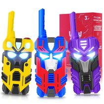 Walkie Talkies BTMBORY Transform Toys, pacote com 3 unidades para crianças com alcance de 2500 m Walkie Talkies BTMBORY Transform Toys, pacote com 3 unidades para crianças com alcance de 2500 m