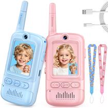 Walkie Talkies com Vídeo NWKTL 2 Unidades Recarregáveis para Crianças