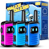 Walkie Talkies comedyfun Kids Robots, pacote com 3, 3 a 7 anos