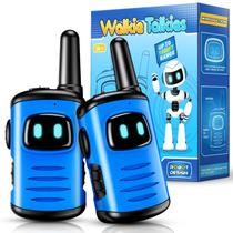 Walkie Talkies comedyfun Mini Robots para crianças de 3 a 10 anos, pacote com 2 Walkie Talkies comedyfun Mini Robots para crianças de 3 a 10 anos, pacote com 2