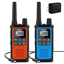 Walkie Talkies DURLK Long Range (2 Unidades) com Rádio NOAA Weather