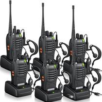 Walkie-talkies eSynic, kit com 6 unidades, alcance de 4,8 km, 16 canais Walkie-talkies eSynic, kit com 6 unidades, alcance de 4,8 km, 16 canais