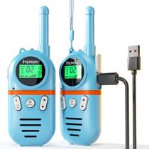 Walkie Talkies Inspireyes, recarregável para crianças, alcance de 3 milhas, pacote com 2 Walkie Talkies Inspireyes, recarregável para crianças, alcance de 3 milhas, pacote com 2