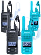 Walkie Talkies KETELESE T1 de longo alcance com fone de ouvido de tubo acústico