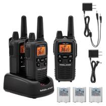 Walkie Talkies Midland LXT633VP3 FRS de longo alcance 36 canais preto