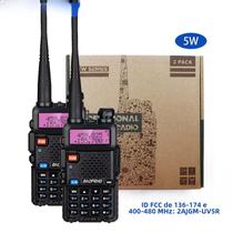 Walkie Talkies Portáteis De Banda Dupla De Alta Potência 2pcs Baofeng Uv-5r 5w Portátil De Longo