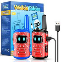 Walkie Talkies Recarregáveis Comedyfun Spider - Pacote com 2 Unidades para Crianças